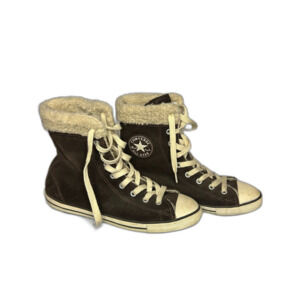 Converse Chuck Taylor All Star Hi Top Suede Sherpa Lined Shoes - Size 7 Women's